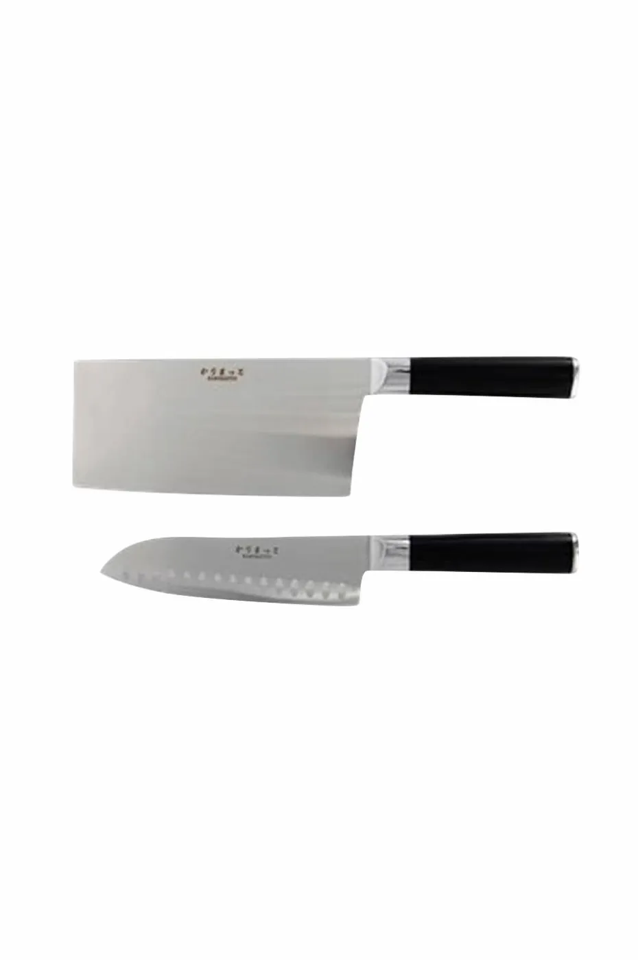 Karimatto 2 stk sett Santoku 17,5cm, kinesisk hakker 18cm