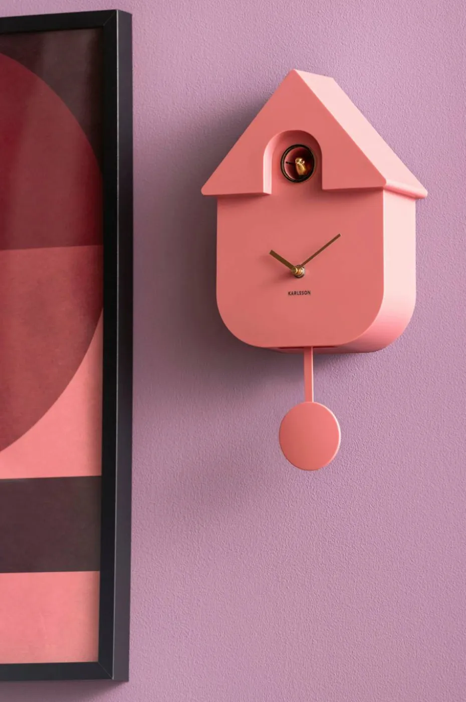 Karlsson Veggklokke Modern Cuckoo Oro