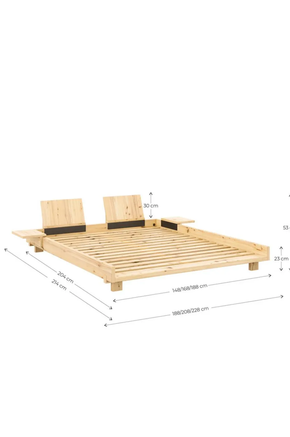 Karup Social Seng m. 2 Pcs Back Rests And 2 Pcs Side Tables