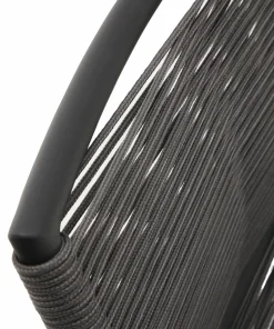 Kave Home Culip utendørs krakk laget av tauverk og hvit aluminium, 65 cm