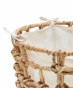 Kave Home Dilam sett med 2 kurver i naturfiber, Ø 30 cm / Ø 38 cm