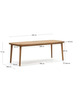Kave Home Spisebord Maset, 100 x 225 cm