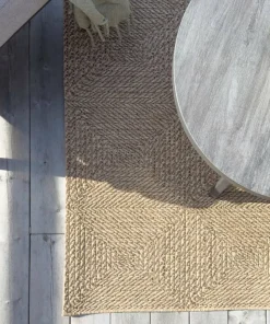 KM Home Flatvevd teppe Natural