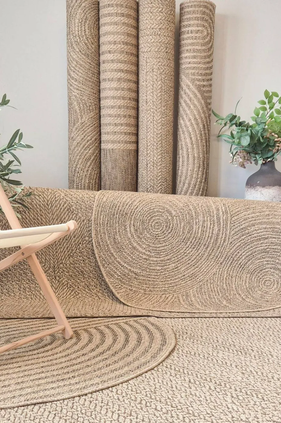 KM Home Flatvevd teppe Natural