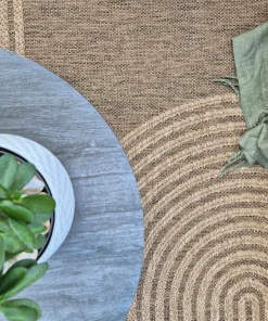 KM Home Flatvevd teppe Natural