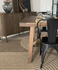KM Home Flatvevd teppe Natural