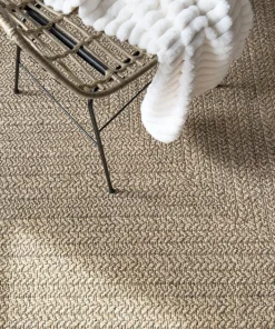 KM Home Flatvevd teppe Natural