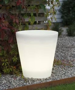 Konstsmide Blomsterpotte Assisi stor LED 40 cm