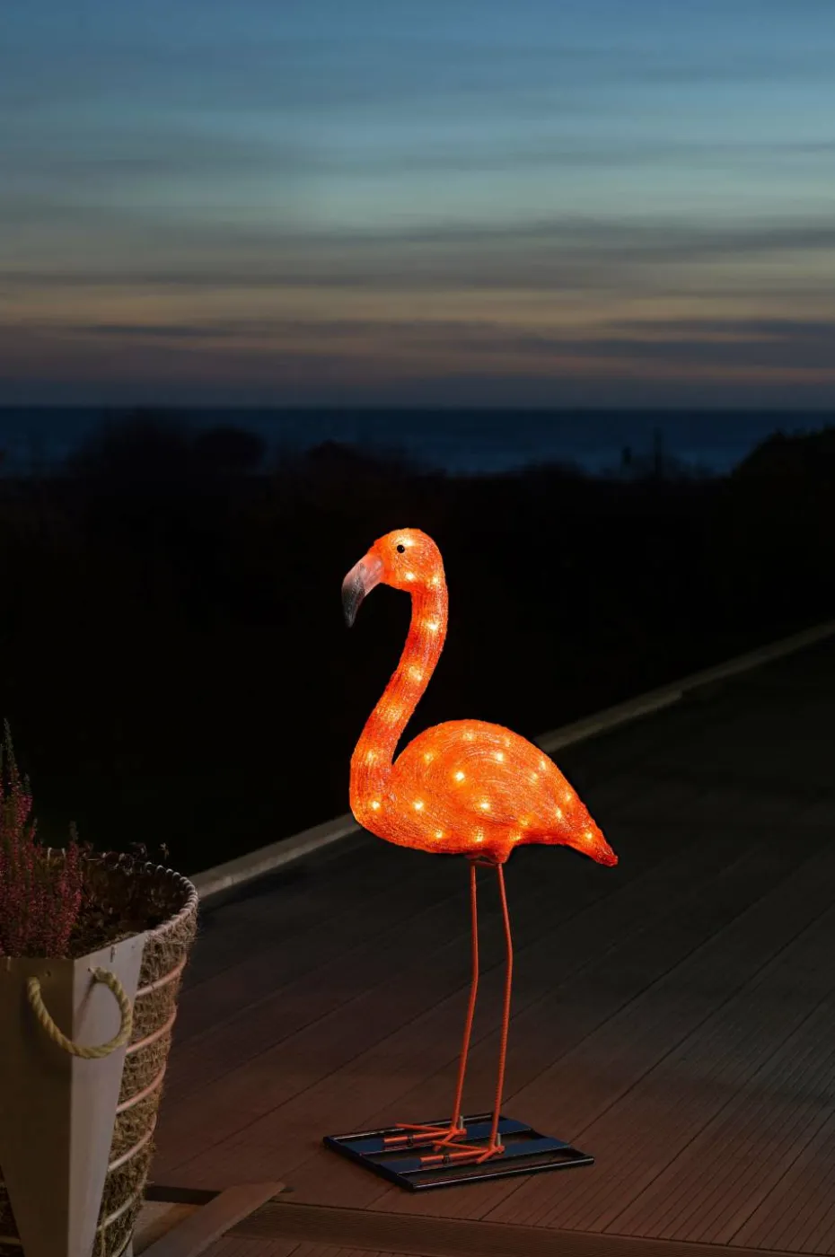 Konstsmide Flamingo LED høyde 70 cm