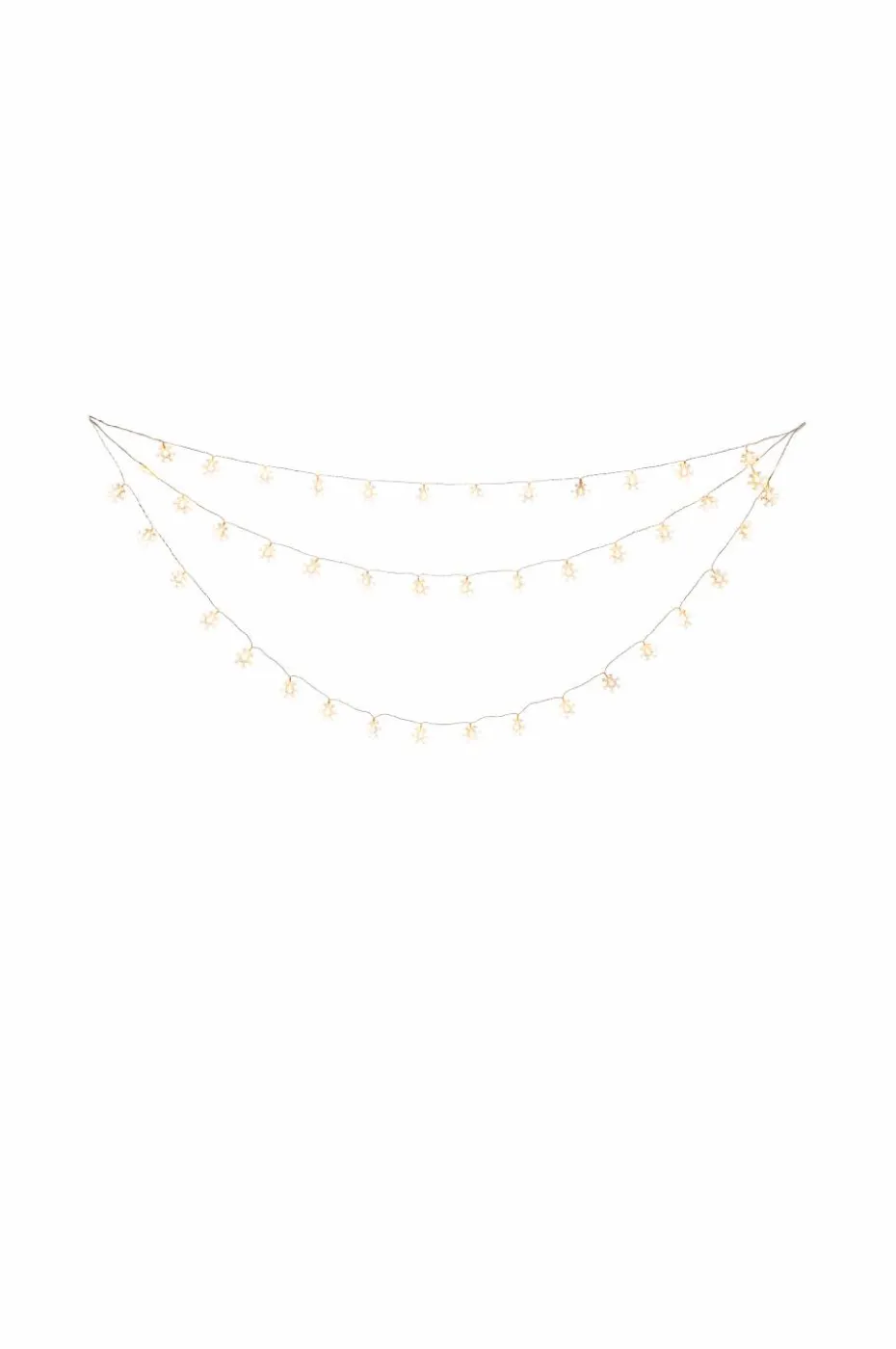 Konstsmide Gardinlenke 44 snøkrystaller LED 125 cm