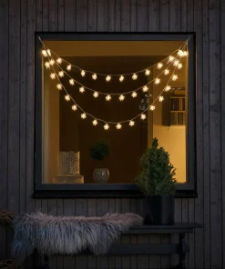 Konstsmide Gardinlenke 44 snøkrystaller LED 125 cm
