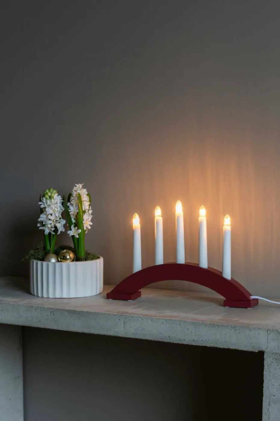 Konstsmide Lysestake tre 5 pærer 21,5 cm