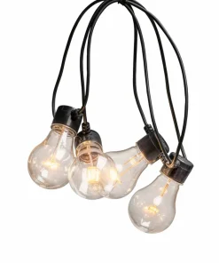 Konstsmide Lyssett 5 kl. pærer, B/O, LED 200cm