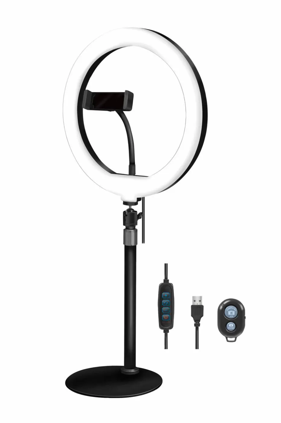 LogiLink Ring Light for Smartphone Ø 25 cm med bordstativ
