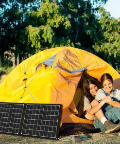LogiLink Sammenleggbar solcellepanel 1x USB-C, 1 x USB-A 30w