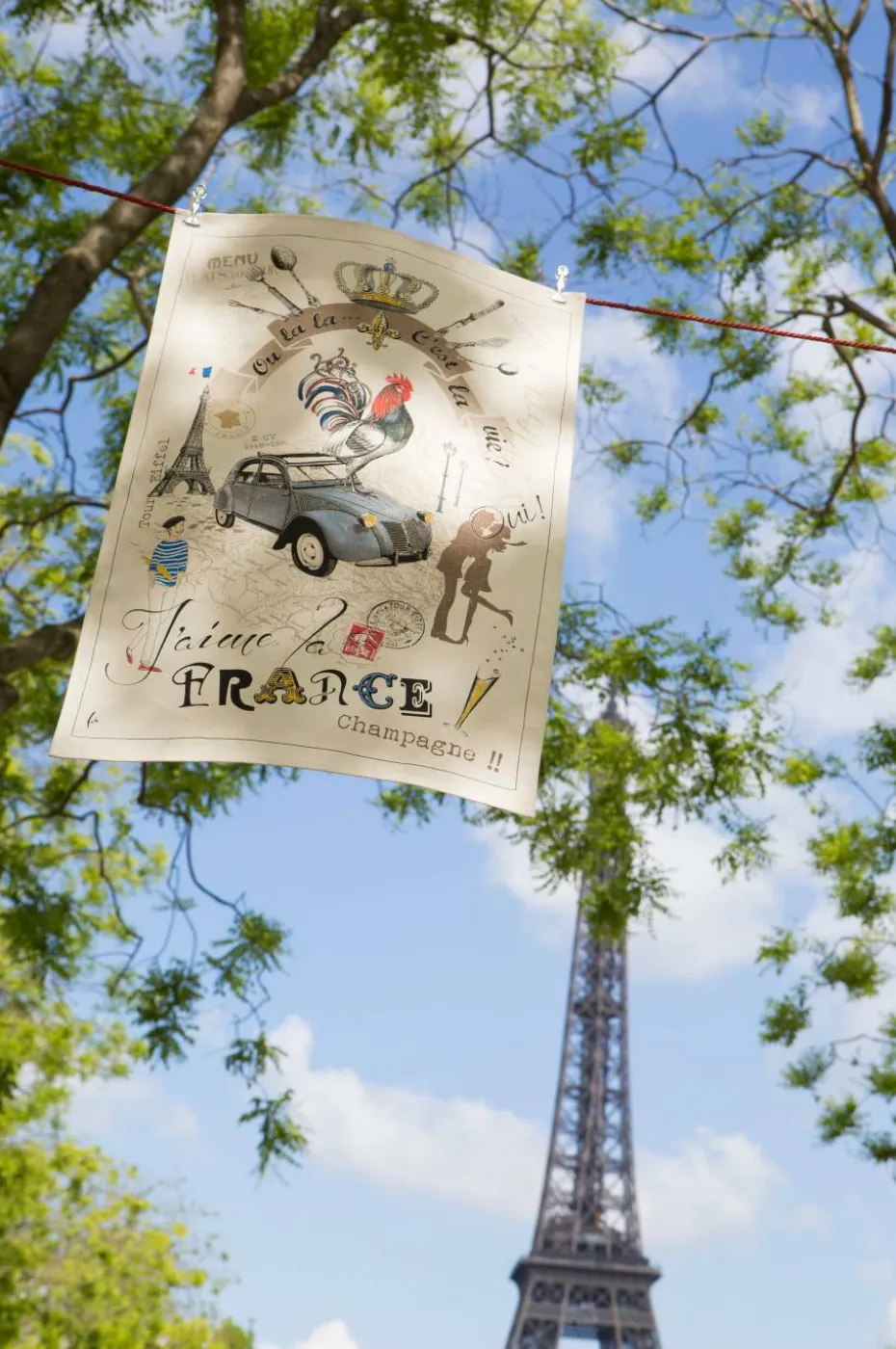 Maison Vivaraise Kjøkkenhåndkle France Panorama 48 X 72