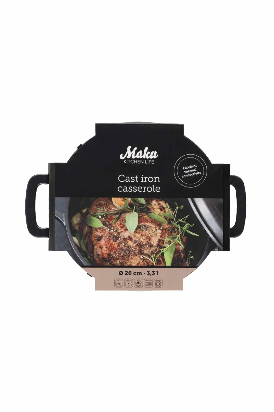 Maku Kitchen Life Støpejernsgryte 3,3 L