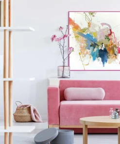Malerifabrikken Confidential Pink / Blandet maleri / 100 X 100 cm