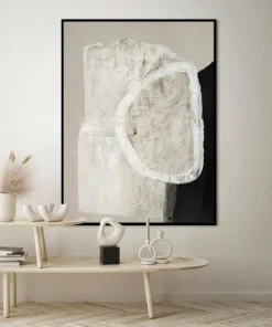 Malerifabrikken Design Painting / Sort Of Stone / 120x90 Cm / Svart ramme
