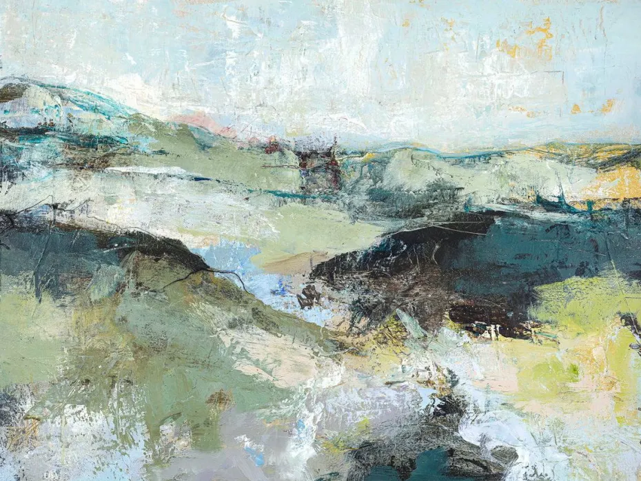 Malerifabrikken Green Mountain / Blandet maleri / 120 X 90 cm