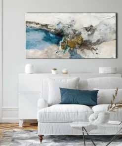 Malerifabrikken Night Blue / Blandet maleri / 140 X70 cm
