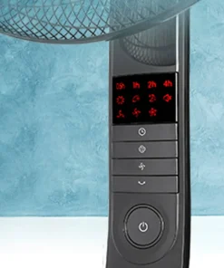 Midea Gulvvifte 3 hastigheter og fjernkontroll, svart