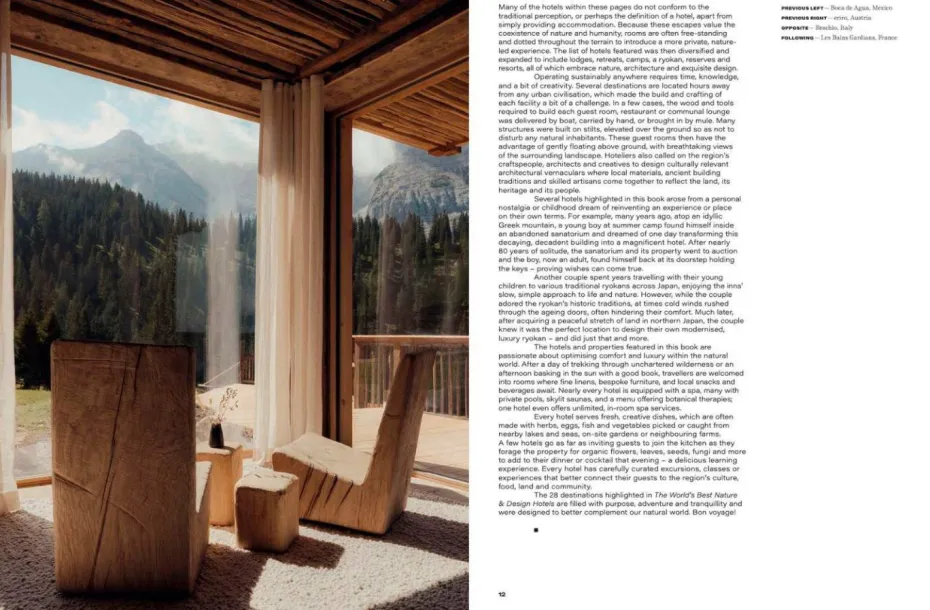 New Mags Coffee Table Book - The World'S Best Nature & Design Hotels