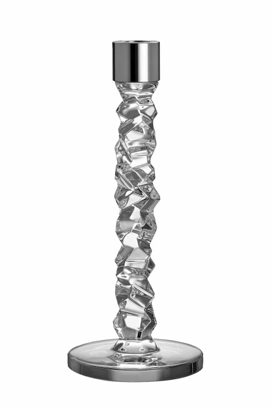 Orrefors Lysestake Carat Candlestick høyde 24 cm 2-pk
