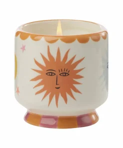 Paddywax Adopo 226 g solkeramikk med advarselsetikett og støvdeksel - Orange Blossom-eske