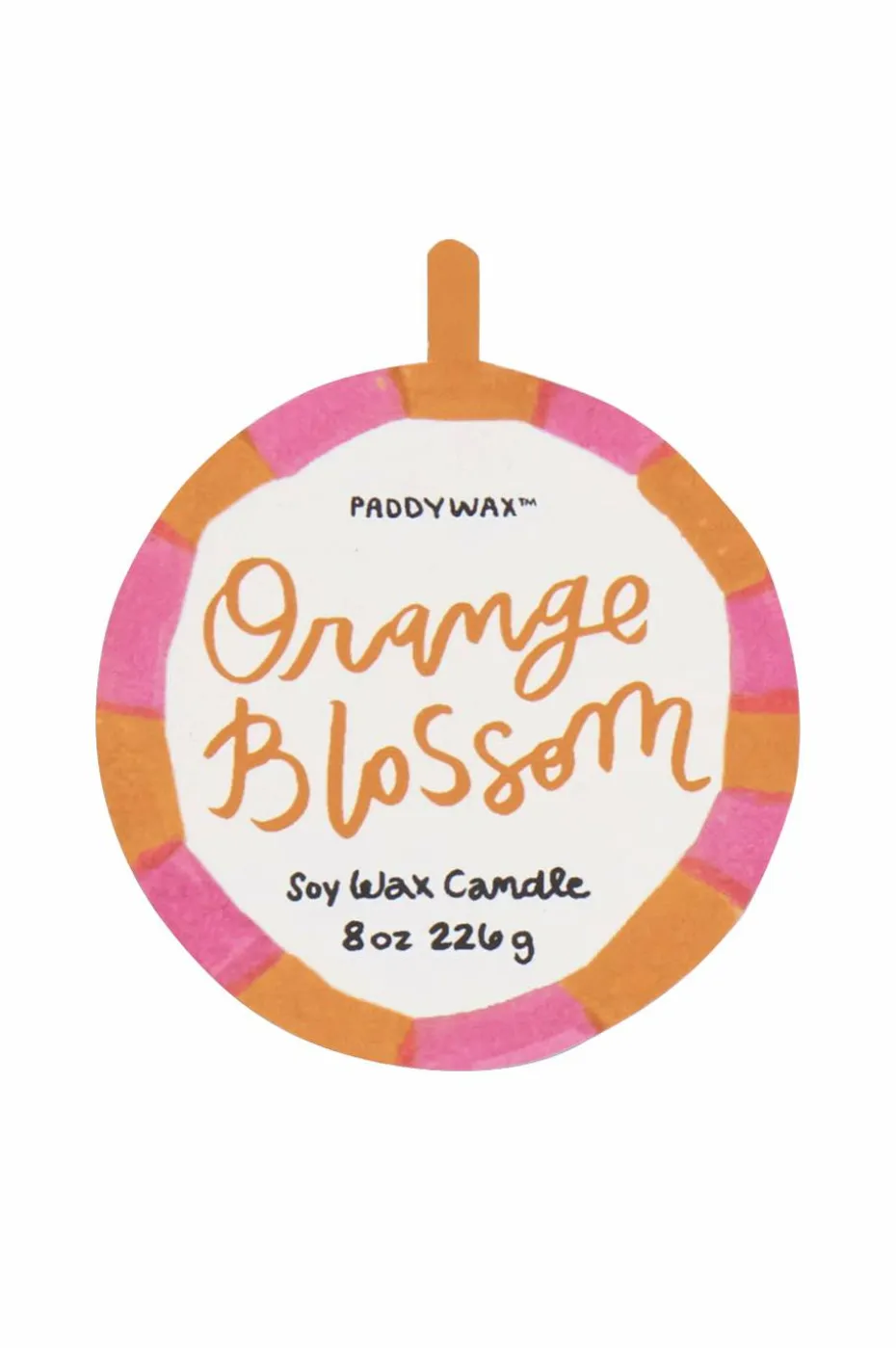 Paddywax Adopo 226 g solkeramikk med advarselsetikett og støvdeksel - Orange Blossom-eske
