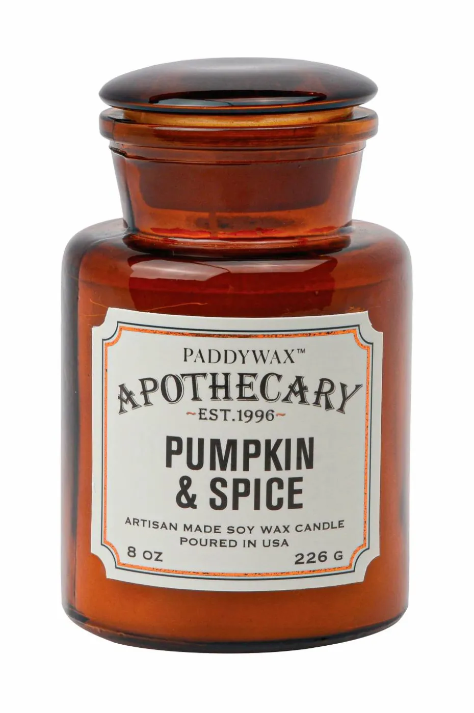 Paddywax Apothecary Stearinlys i glasskrukke 226 g - Pumpkin Spice