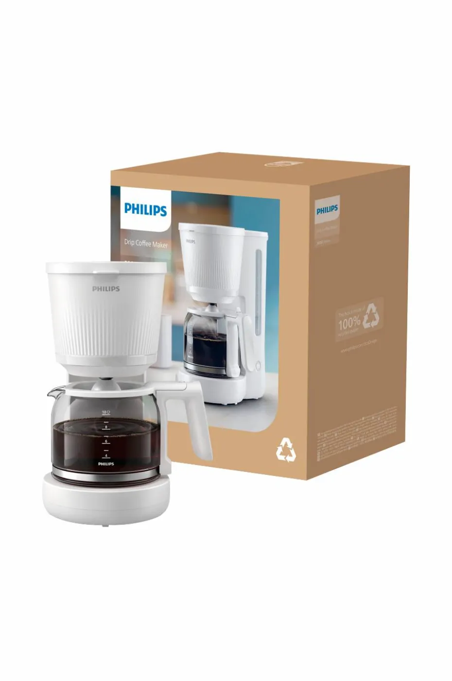 Philips Kaffetrakter Hd7411/00 3000-serien Arctic White