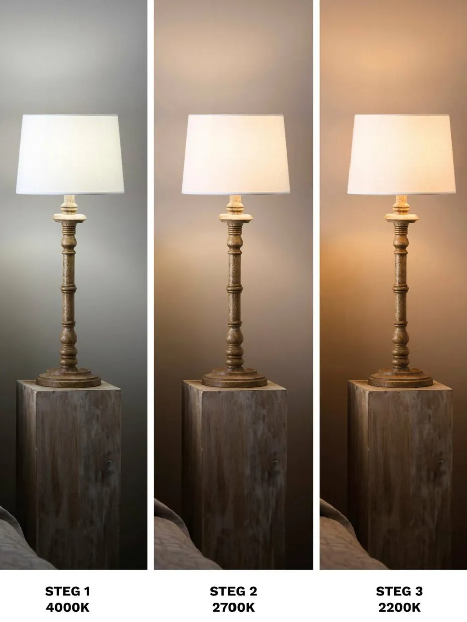 PR Home Lyspære Twilight LED, 3-trinns, 7 W, Illumpære 12,5 cm