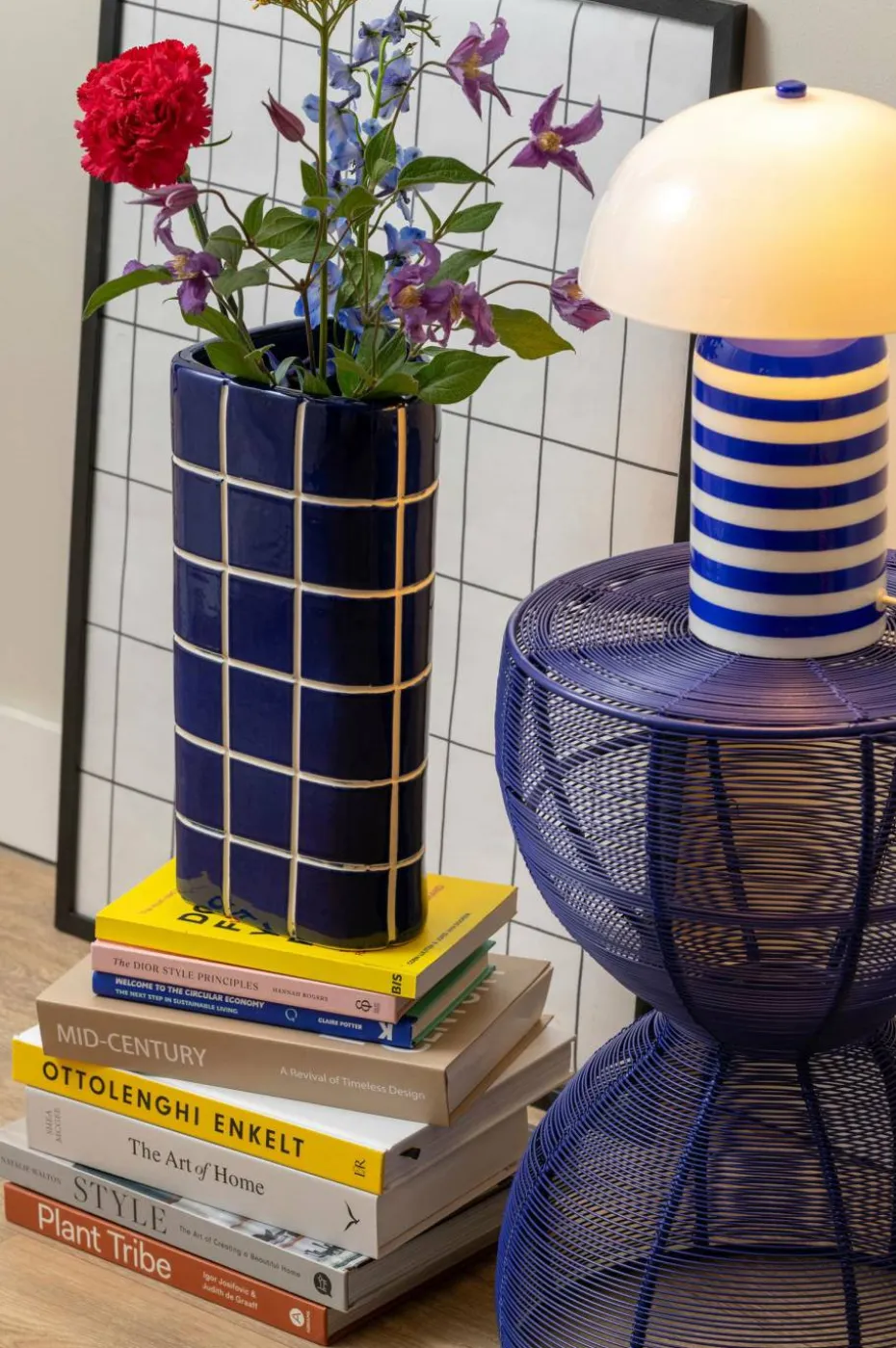 Present Time Vase Retro Tiles