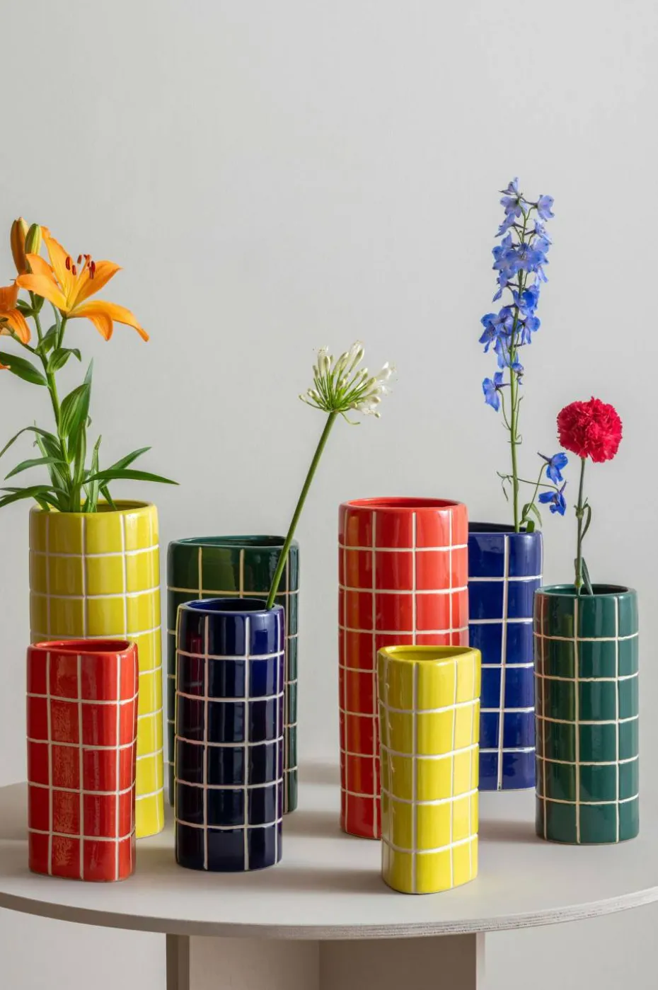 Present Time Vase Retro Tiles