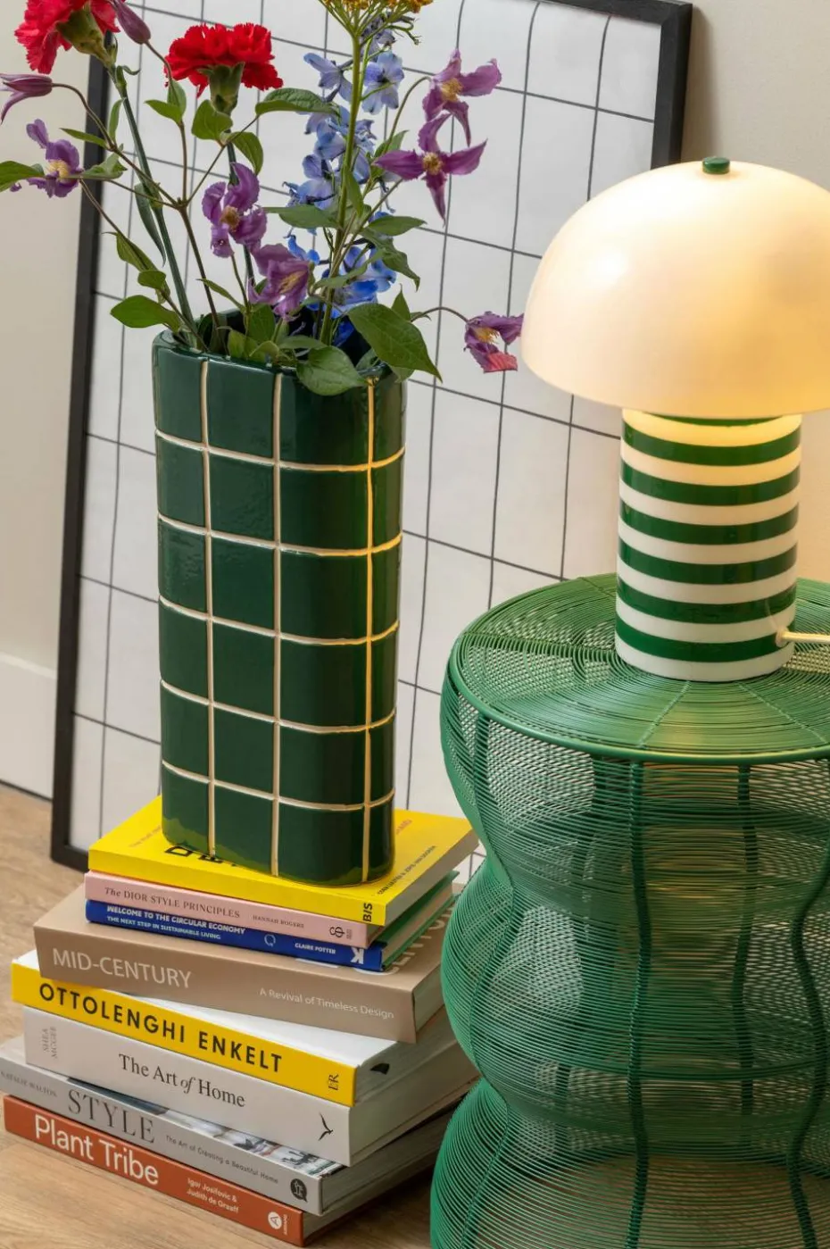 Present Time Vase Retro Tiles