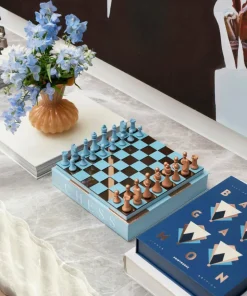 PRINTWORKS Classic - Art Of Chess-speil, lyseblå/kobber