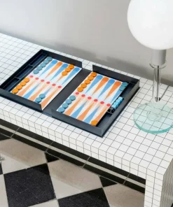 PRINTWORKS Klassisk - Backgammon-kunsten, antrasitt