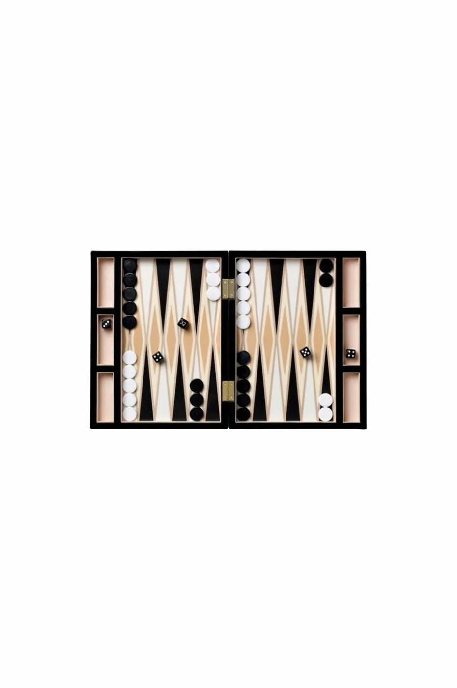 PRINTWORKS Lakkert Backgammon, svart
