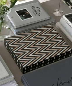 PRINTWORKS Lakkert Backgammon, svart