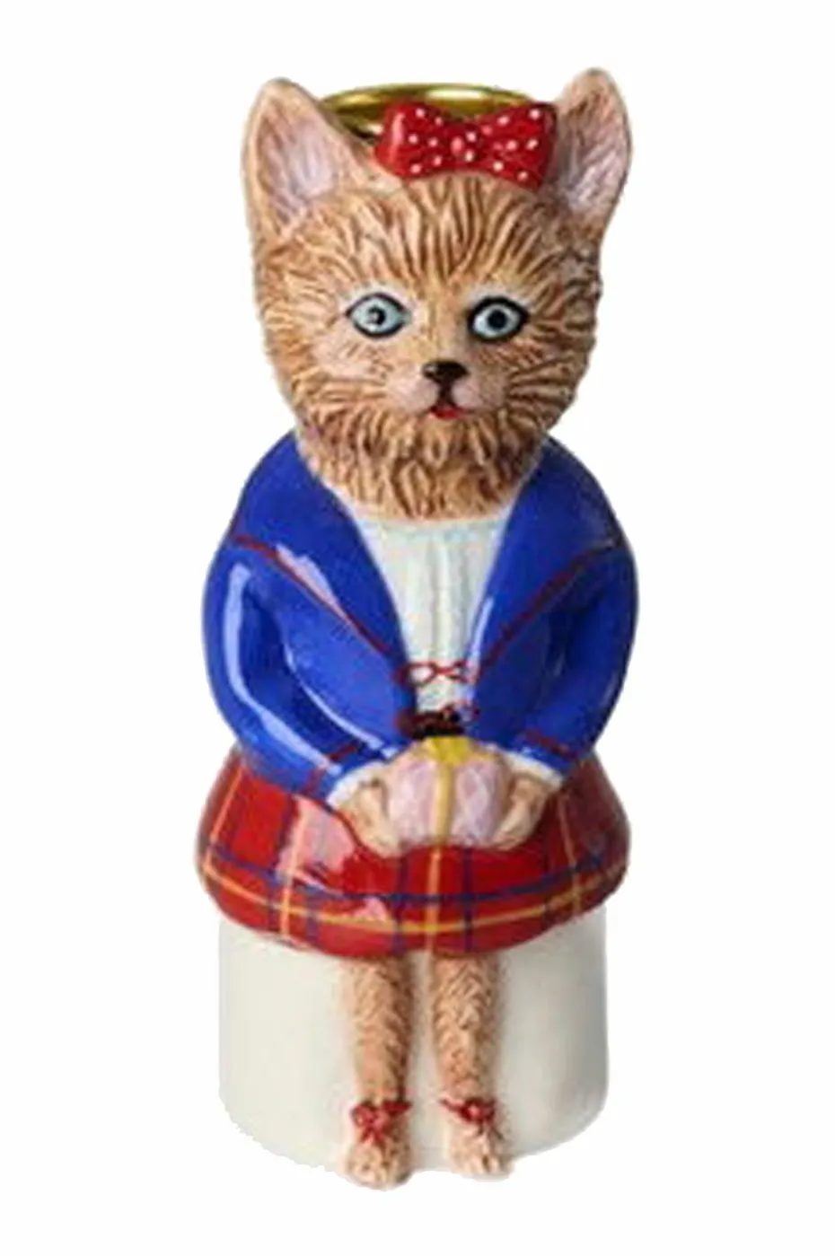 RICE Keramisk lysestake i katteform - Nathalie Lété
