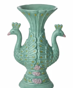 RICE Keramisk vase med påfugler - 325 ml