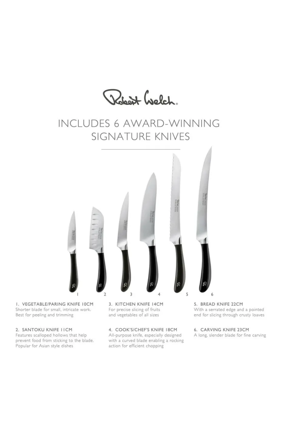 Robert Welch Book Eik knivblokk-sett 7P Signature