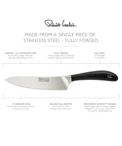 Robert Welch Kokke-/ kokkekniv Signature 18 cm/7,5 cm