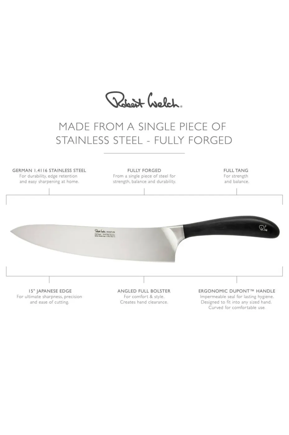 Robert Welch Kokke-/ kokkekniv Signature 25 cm/10