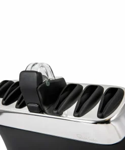 Robert Welch Svart knivblokk med sliper Signature