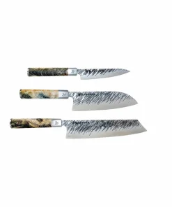Satake Knivsett Ame Med Petty , Santoku & Kiritsuke