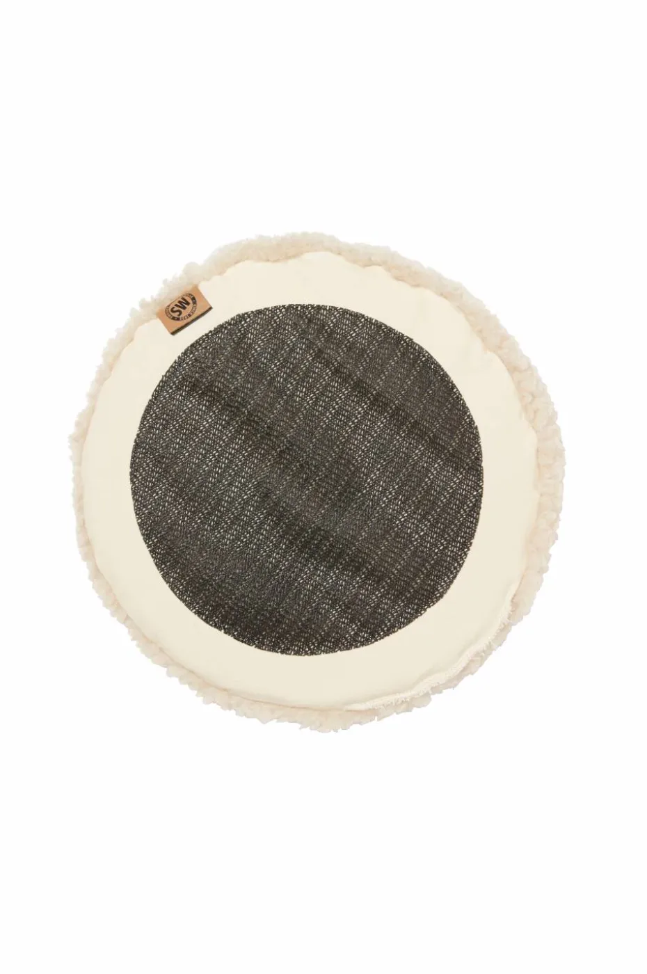 Skinnwille Saueskinnspute Round Curly 4-pakning