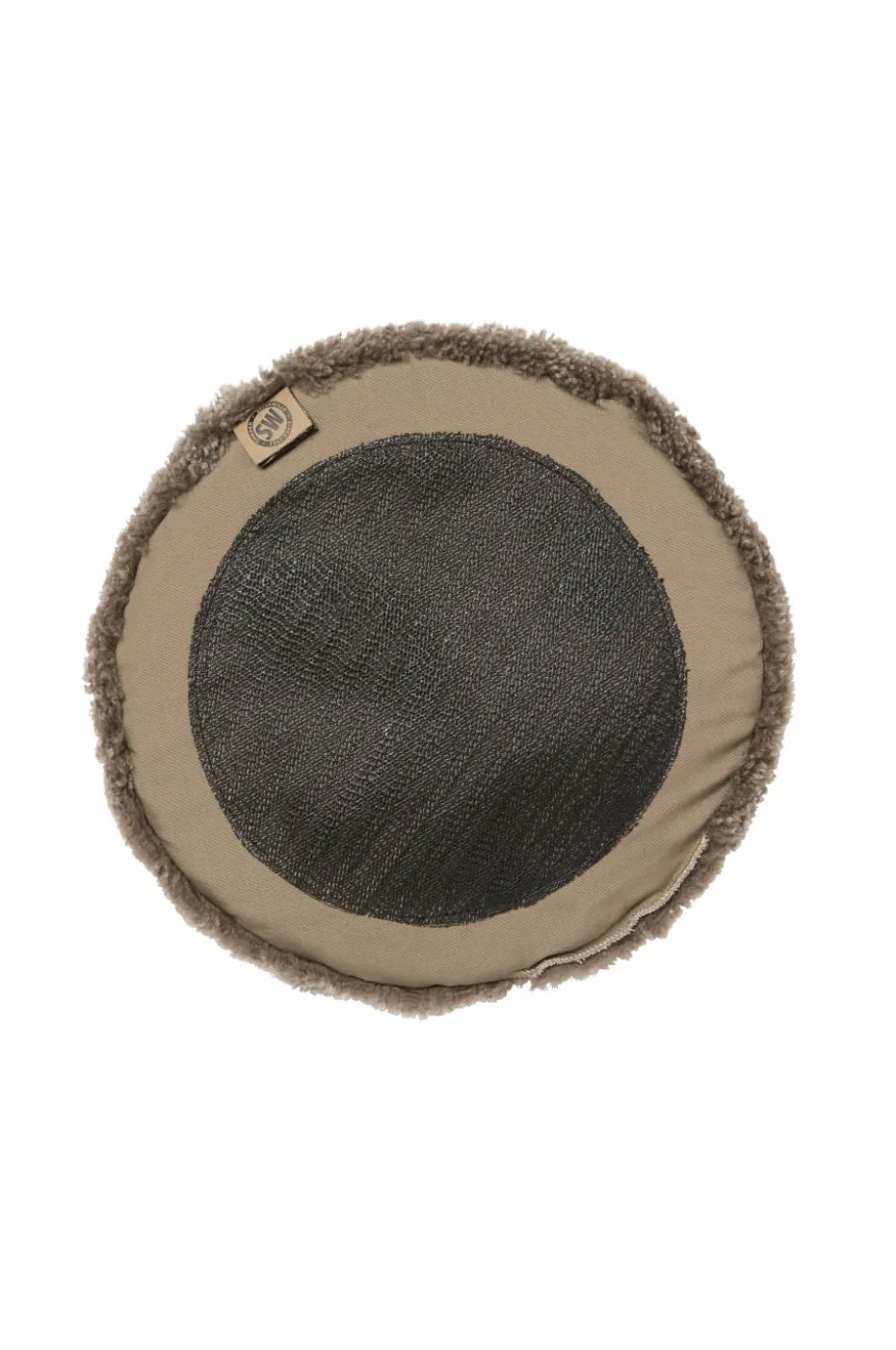 Skinnwille Saueskinnspute Round Curly 4-pakning