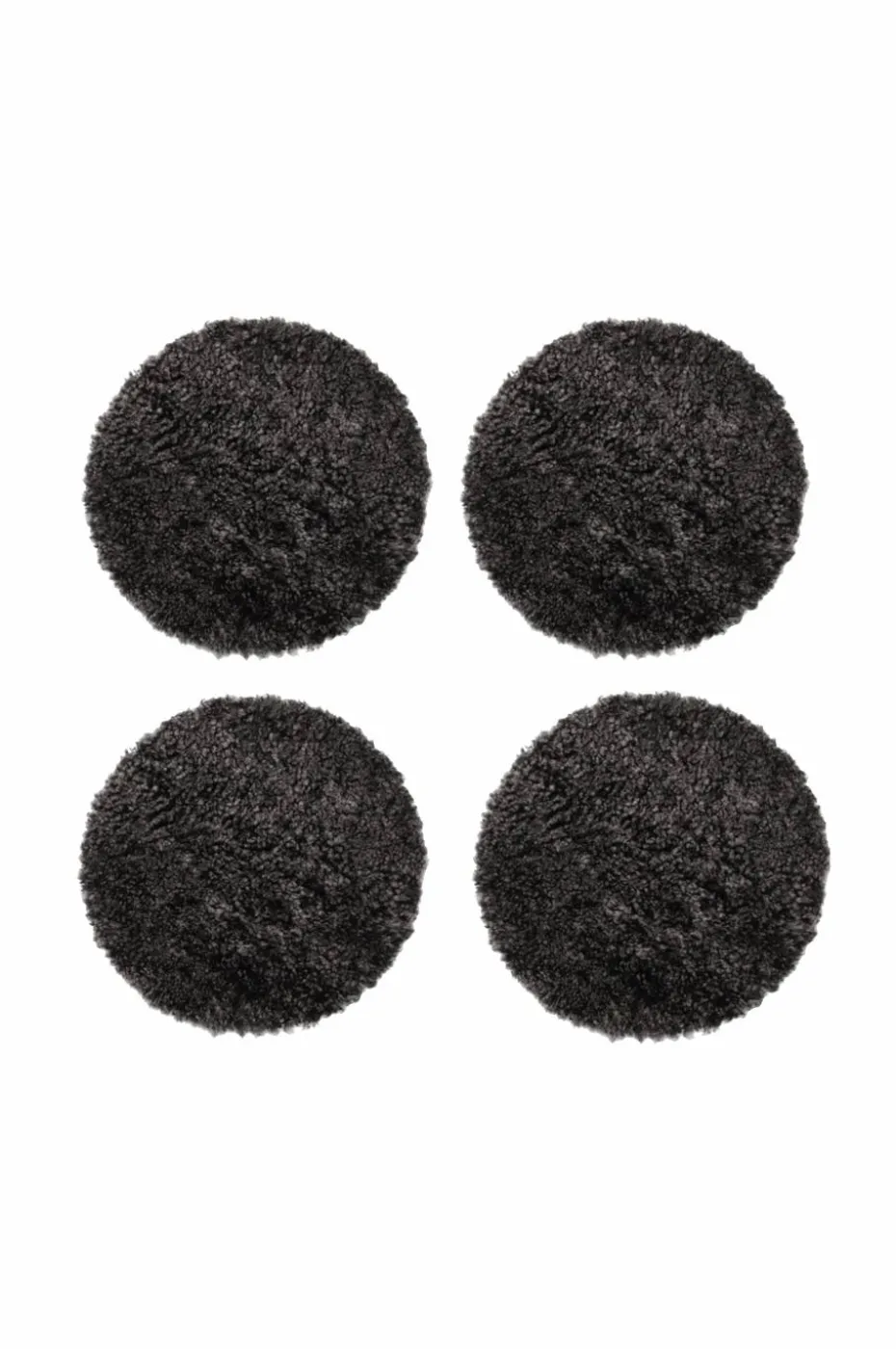 Skinnwille Sittepute rund Curly 4-pakning